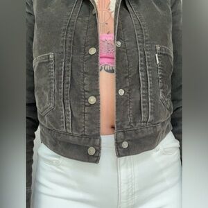 Levis Cropped Cordurouy Sherpa Jacket